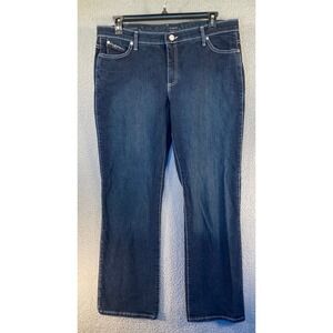 Wrangler Jeans Women's 15/16 x 31 Dark‎ Blue No Gap Waistband Straight Cowgirl